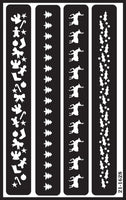 Over 'N' Over Reusable Stencils 5"X8"-Christmas Borders