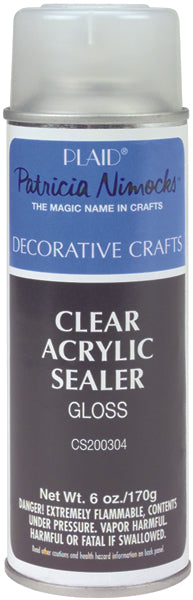 Clear Acrylic Sealer Aerosol Spray 6oz-Gloss