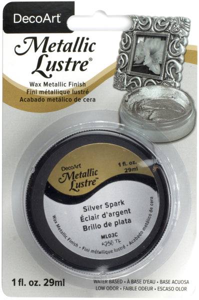 Metallic Lustre Wax Finish 1oz-Silver Spark
