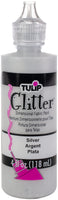 Tulip Dimensional Fabric Paint 4oz-Glitter - Silver