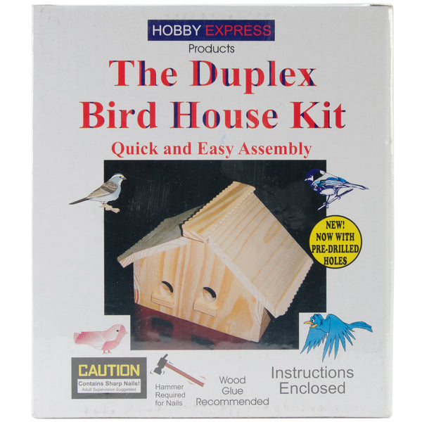 Unfinished Wood Kit-Duplex Bird House
