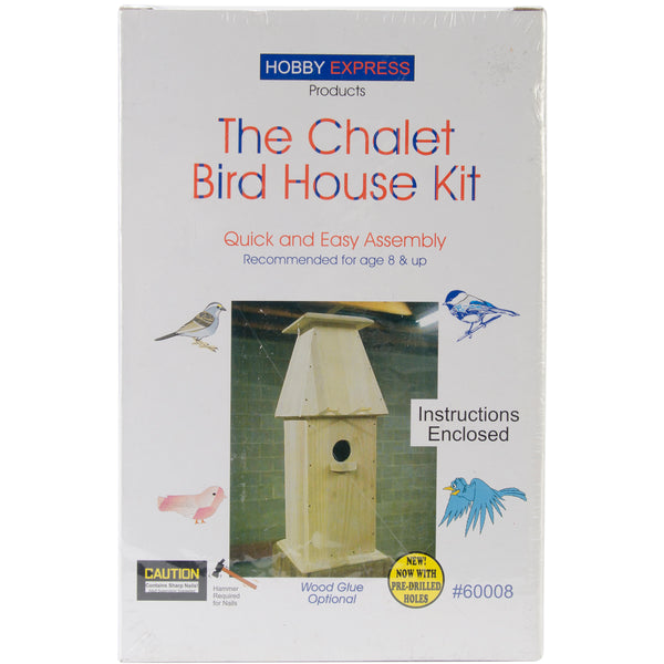 Unfinished Wood Kit-Chalet Bird House