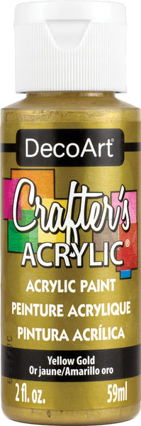 Crafter's Acrylic All-Purpose Paint 2oz-Yellow Gold