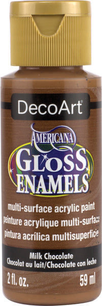 Americana Gloss Enamels Acrylic Paint 2oz-Milk Chocolate