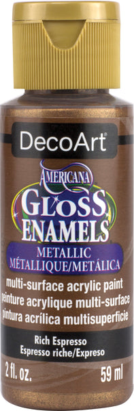 Americana Gloss Enamels Acrylic Paint 2oz-Rich Espresso
