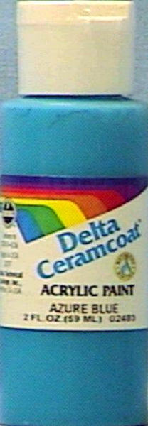 Ceramcoat Acrylic Paint 2oz-Azure Blue - Semi-Opaque