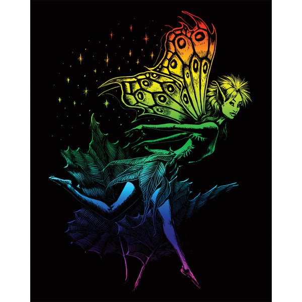 Rainbow Foil Engraving Art Kit 8"X10"-Dancing Fairy