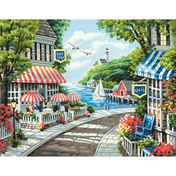 Paint Works Paint By Number Kit 14"X11"-Cafe By The Sea