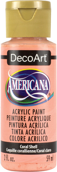 Americana Acrylic Paint 2oz-Coral Shell - Opaque