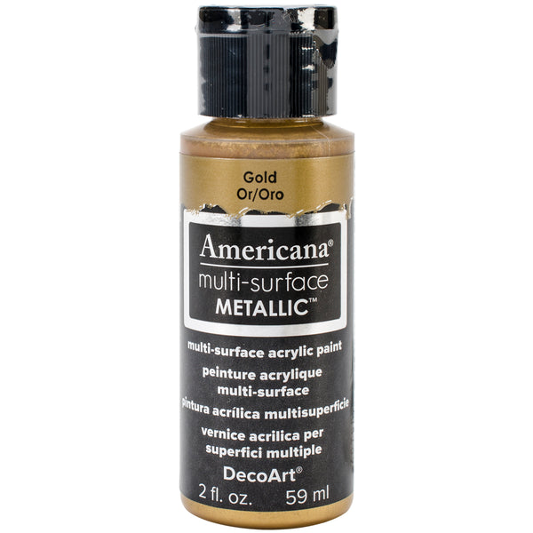 Americana Multi-Surface Metallic Acrylic Paint 2oz-Gold