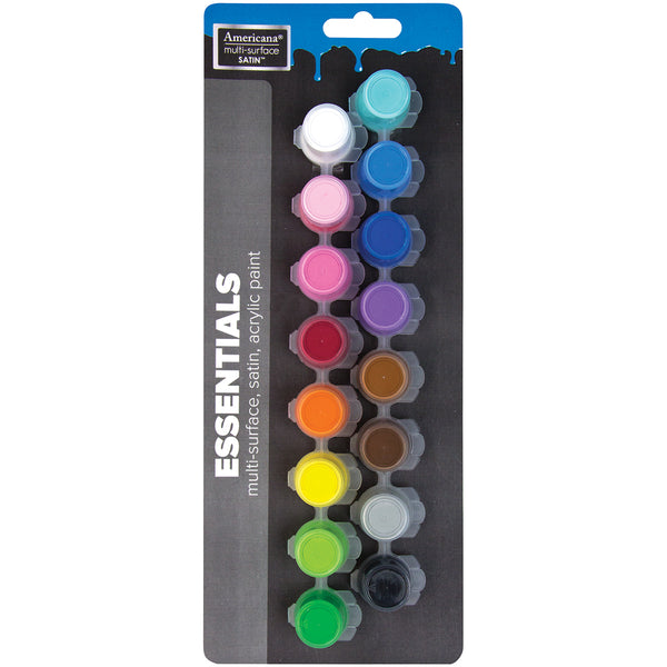 Americana Multi-Surface Satin Paint Pots 16/Pkg-Essentials