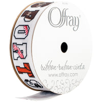 Sports Phrase Ribbon 7/8"X9'-Multicolor