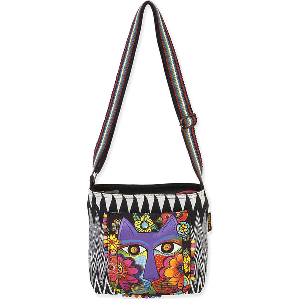 Crossbody 13.5"X4"X10"-Blossoming Feline