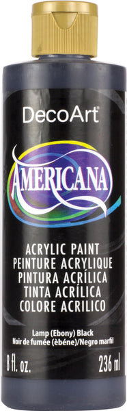Americana Acrylic Paint 8oz-Lamp (Ebony) Black