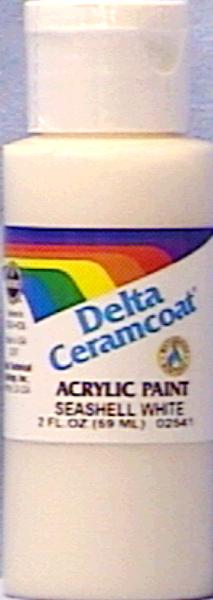 Ceramcoat Acrylic Paint 2oz-Seashell White - Opaque