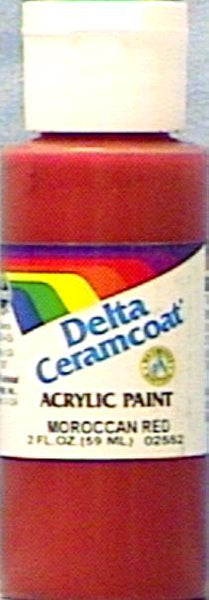 Ceramcoat Acrylic Paint 2oz-Moroccan Red - Opaque