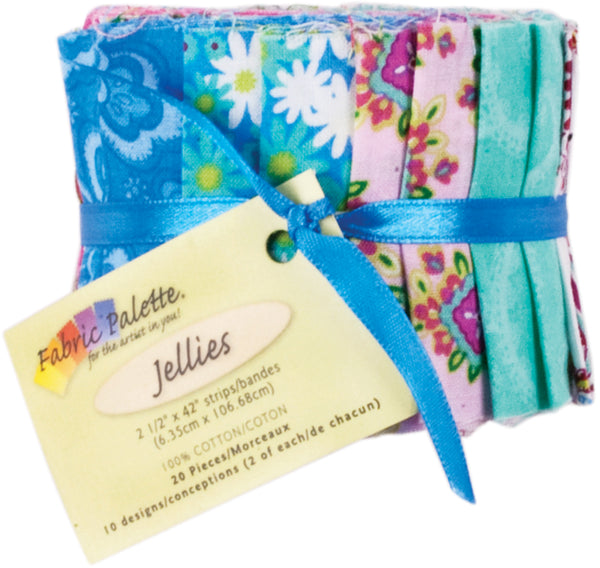 Fabric Palette Jellies 2.5"X42" 20/Pkg-Punch of Paisley