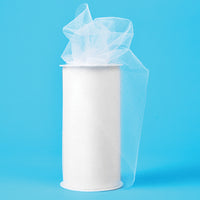 Shiny Tulle 6" Wide 25yd Spool-White