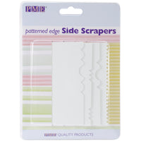 Patterned Edge Plastic Side Scraper Set 4/Pkg-