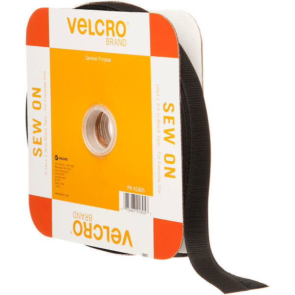 VELCRO(R) Brand Sew-On Tape 3/4"X30'-Black