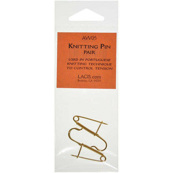 Knitting Pin Pair-Gold