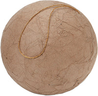 Paper-Mache Wrinkled Ball Ornament-3.94"