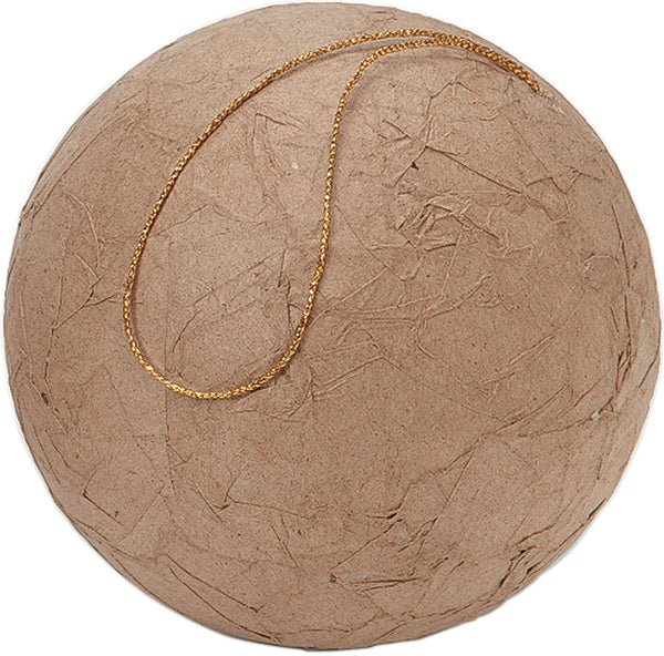 Paper-Mache Wrinkled Ball Ornament-3.94"