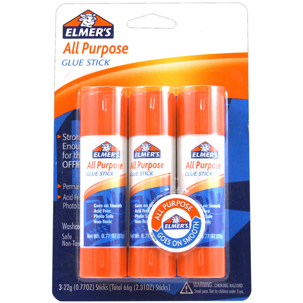 Elmer's All-Purpose Glue Sticks 3/Pkg-.77oz