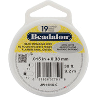 Stringing Wire 19-Strand .015"X30'-Satin Silver