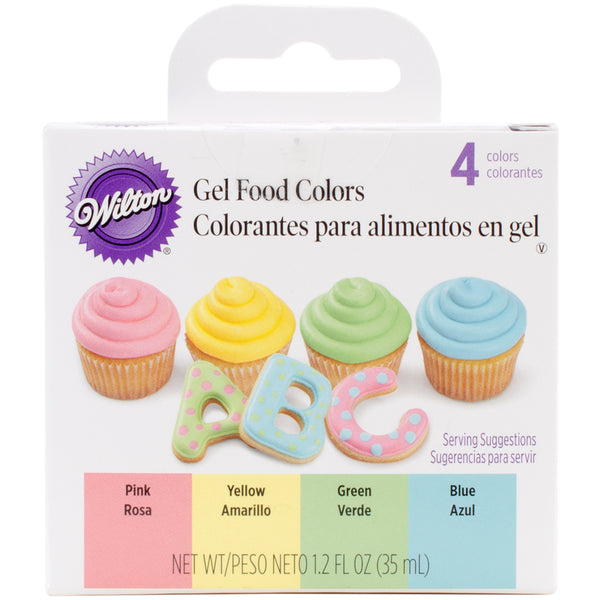 Gel Food Colors .3oz 4/Pkg-Primary