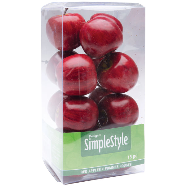 Design It Simple Decorative Fruit 15/Pkg-Mini Red Apples