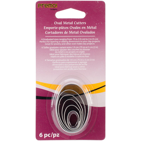 Premo Sculpey Graduated Cutter Set 6/Pkg-Oval
