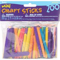 Mini Craft Sticks-2.75" Colored 200/Pkg