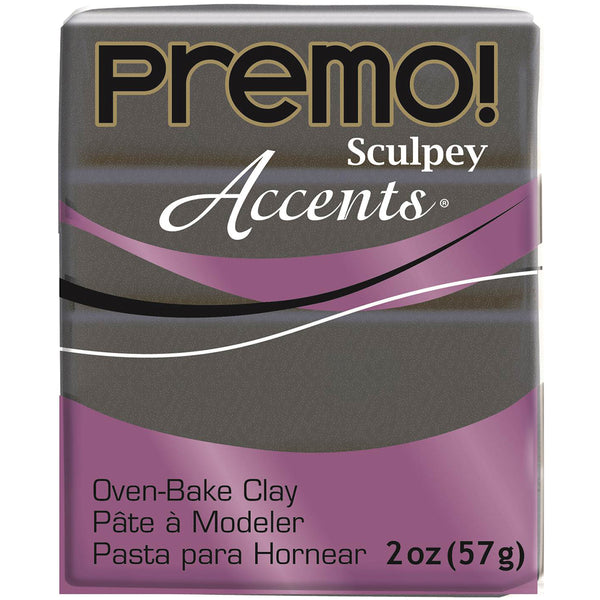 Premo Sculpey Accents Polymer Clay 2oz-Graphite Pearl