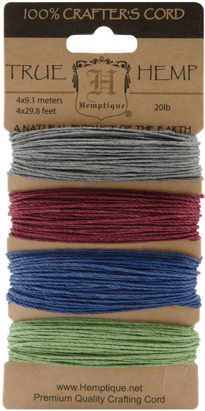 Hemp Cord 20lb 120'-Earthy Pastel
