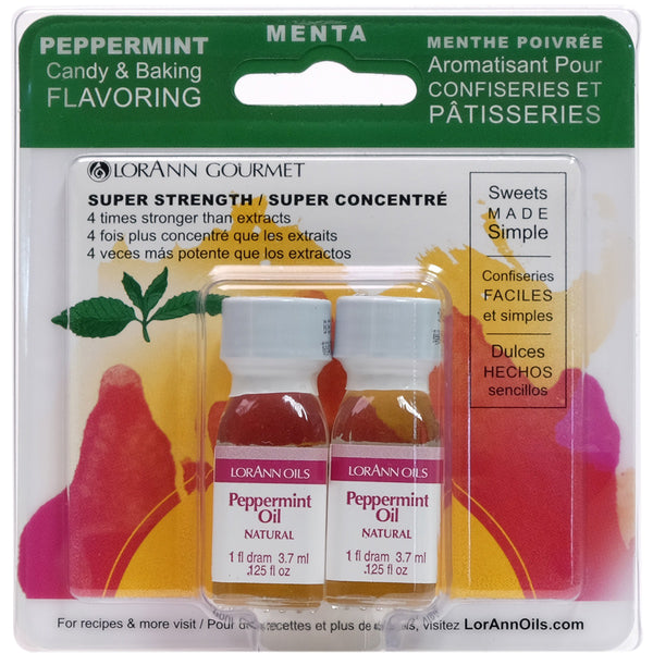 Candy & Baking Flavoring .125oz 2/Pkg-Peppermint Oil