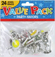 Party Favors 18/Pkg-Jewel Rings