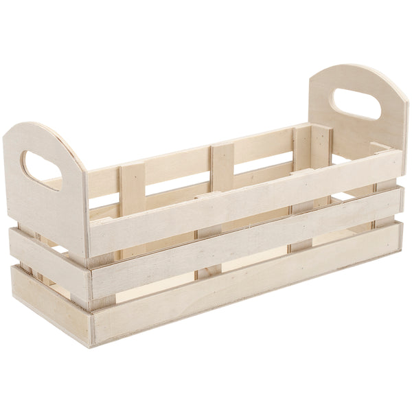 Unfinished Wood Jar Crate-11"X5.5"X4"