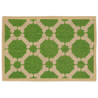 Natural Jute Placemats 13"X19"-Green