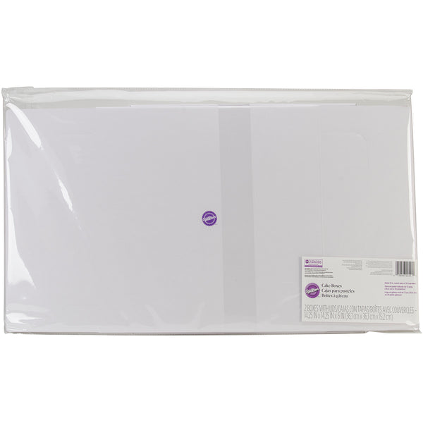 Corrugated Cake Boxes-White 14.25"X14.25"X6" 2/Pkg