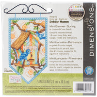 Dimensions/Debbie Mumm Counted Cross Stitch Kit 5"X8"-Spring Banner (14 Count)