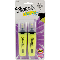 Sharpie Clear View Highlighters 2/Pkg-Yellow