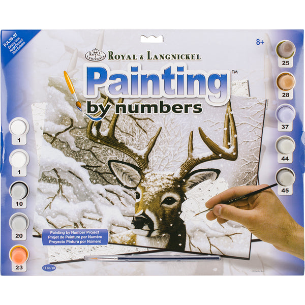 Junior Large Paint By Number Kit 15.25"X11.25"-Dancing Snow