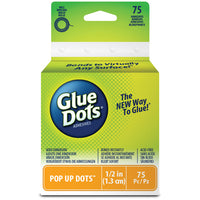 Glue Dots Clear Dot Roll-Pop Up .5" 75/Pkg