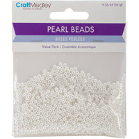 Pearl Beads Value Pack -3mm White 850/Pkg