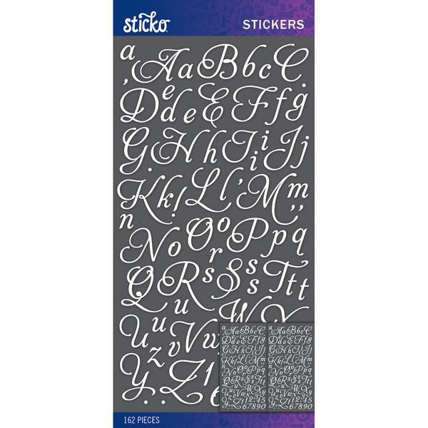 Sticko Alphabet Stickers-White Aphrodite Small