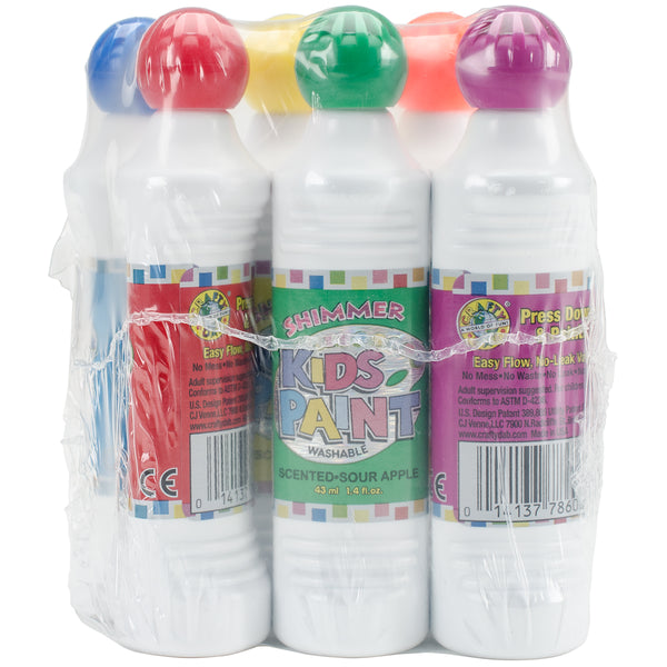 Kid's Scented Shimmer Paint Markers 1.4oz 6/Pkg-Assorted Scents & Colors