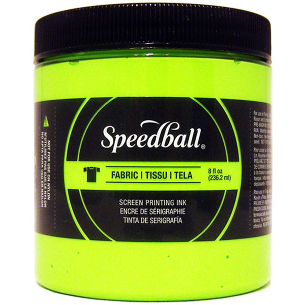 Speedball Fabric Screen Printing Ink Fluorescent 8oz-Lime Green