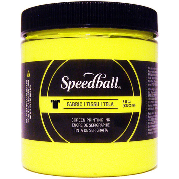 Speedball Fabric Screen Printing Ink Fluorescent 8oz-Yellow