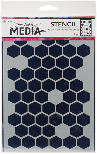 Dina Wakley Media Stencils 9"X6"-Honeycomb